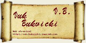 Vuk Bukvički vizit kartica